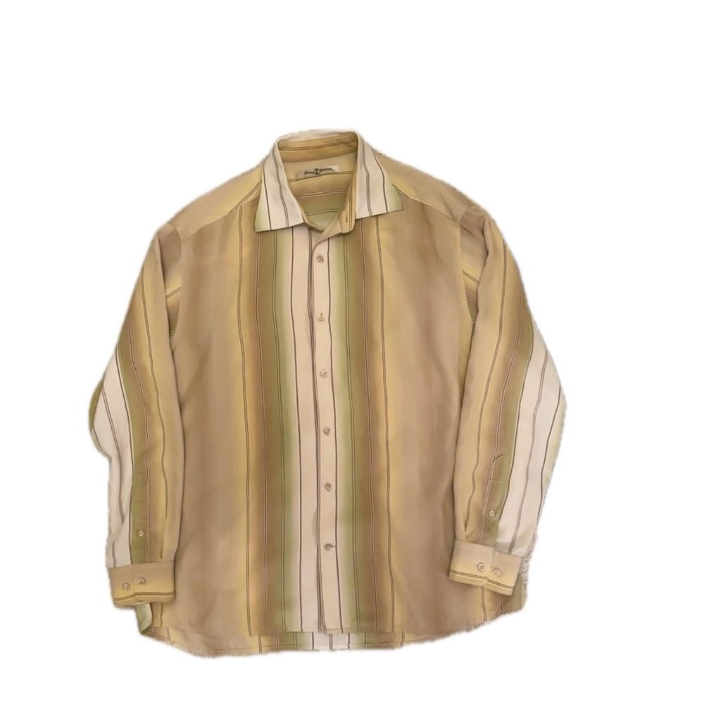 Tommy bahama men’s long sleeve button down vertical stripe shirt‎ size medium